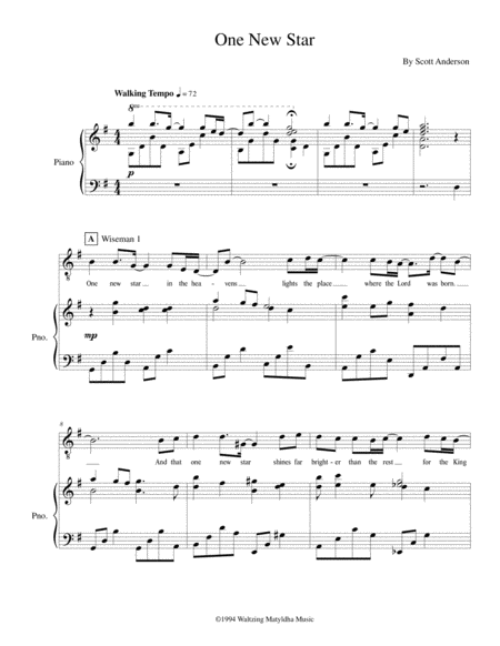 One New Star Sheet Music