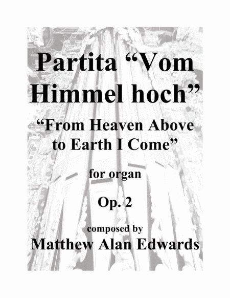 Op 2 Partita Vom Himmel Hoch Sheet Music