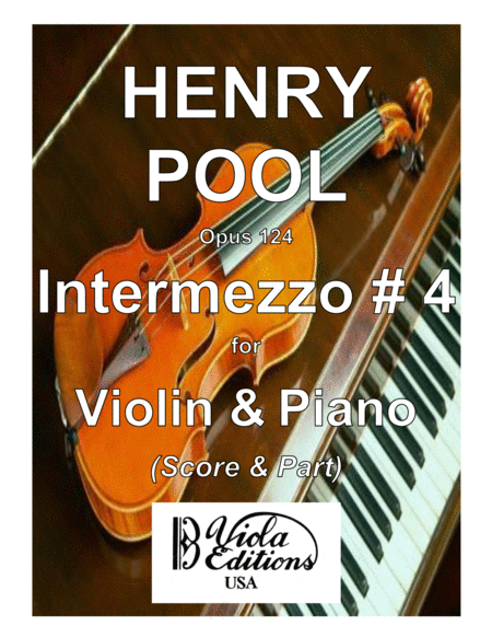 Opus 124 Intermezzo For Violin Piano In C La Score Part Sheet Music