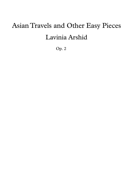 Opus 2 Asian Travels And Other Easy Pieces Sheet Music