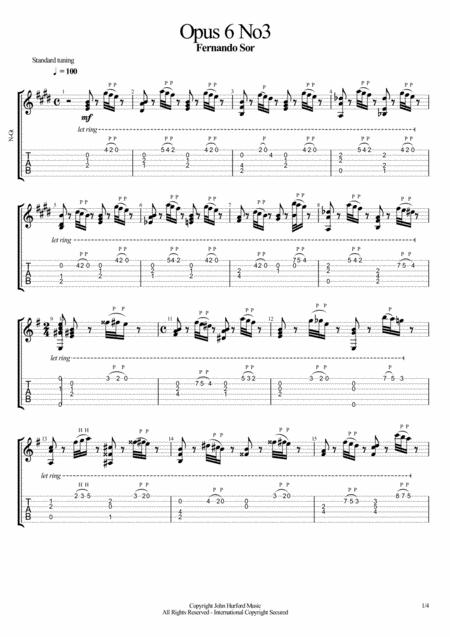 Opus 6 No 3 Sheet Music