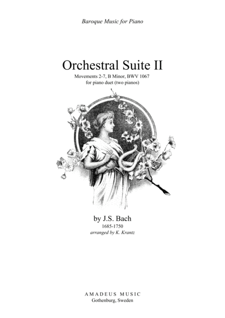 Orchestal Suite No 2 Bwv 1067 Mov 2 7 For Piano Duet Sheet Music