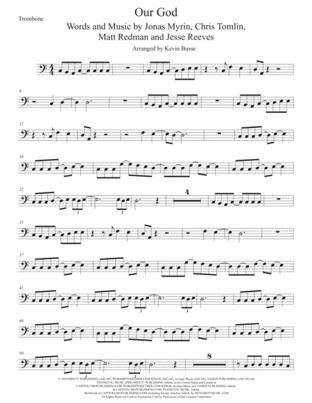 Our God Easy Key Of C Trombone Sheet Music