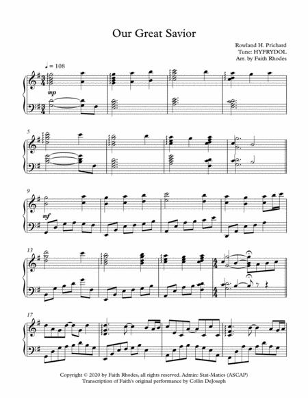 Free Sheet Music Our Great Savior