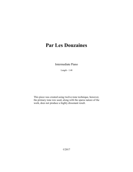 Par Les Douzaines Sheet Music