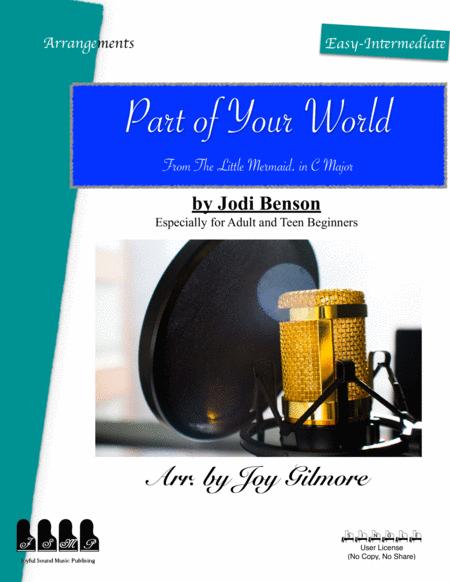 Part Of Your World In C Major Easy Piano Arrangement Free Lifetime New Version Upgrade Free Paper Keyboard Available Sheet Music