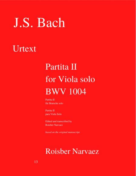 Partita 2 For Viola Solo Bach 1004 Urtext Sheet Music