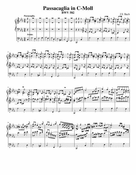 Passacaglia And Fugue In C Moll Bwv 582 Sheet Music