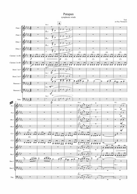 Free Sheet Music Patapan Symphonic Wind Ensemble