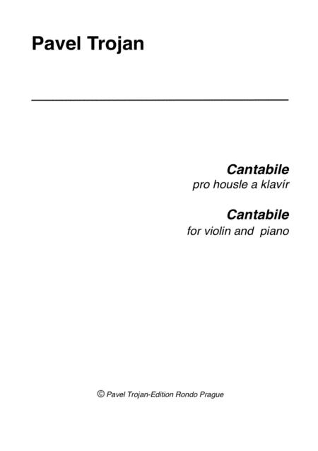 Pavel Trojan Cantabile For Violin And Piano Sheet Music