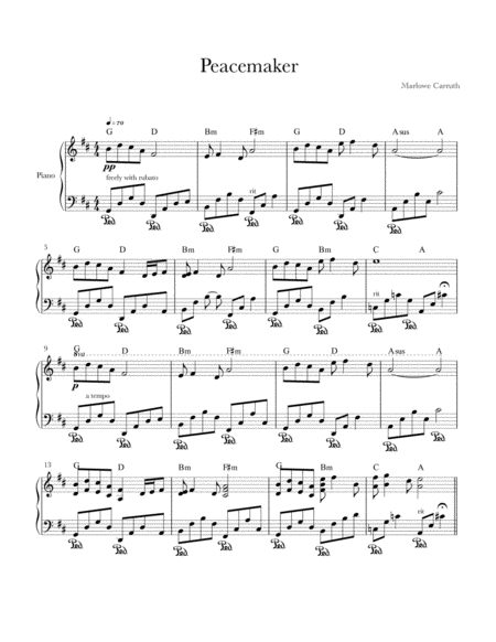 Peacemaker Sheet Music