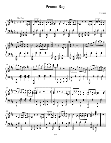 Free Sheet Music Peanut Rag