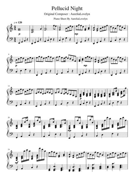 Free Sheet Music Pellucid Night