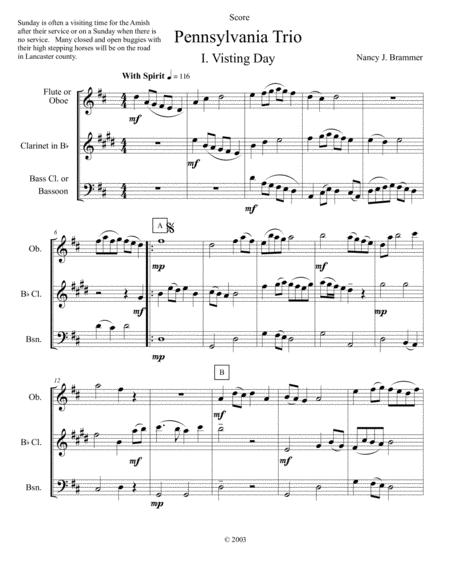 Pennsylvania Trio For Woodwinds Sheet Music