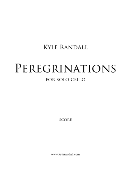 Free Sheet Music Peregrinations For Solo Cello