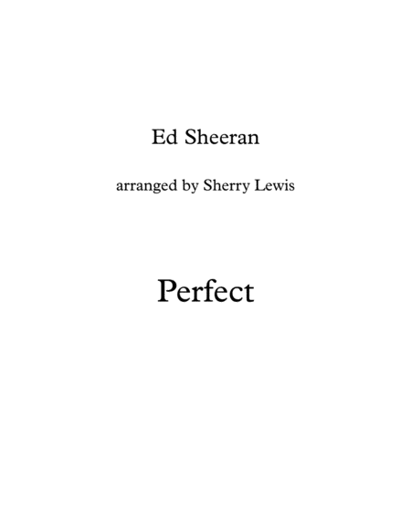 Perfect String Quartet For String Quartet Sheet Music