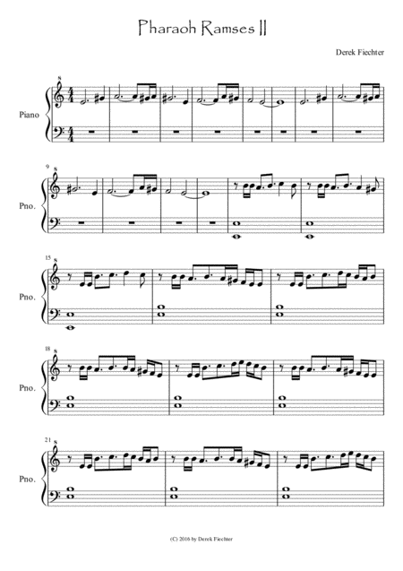 Pharaoh Ramses Ii Sheet Music