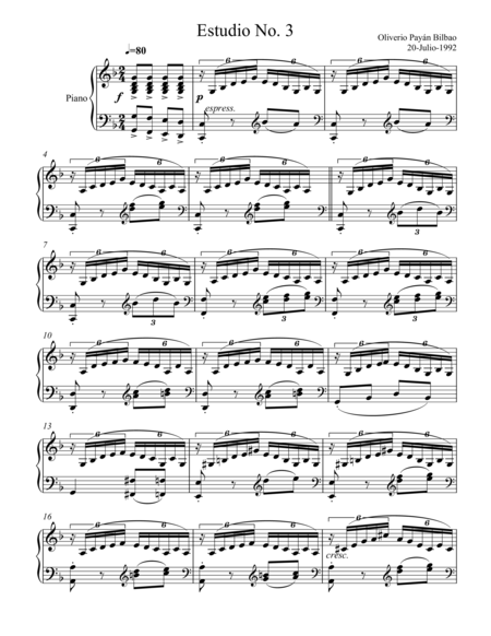 Piano Etudes No 3 Crossing Hands Sheet Music