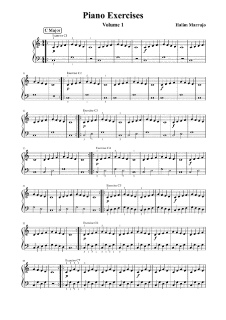 Piano Exercises Volume 1 Sheet Music