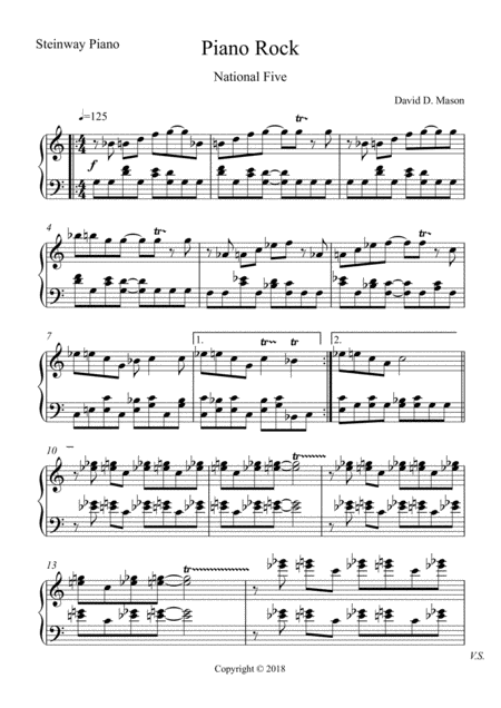 Piano Rock Sheet Music