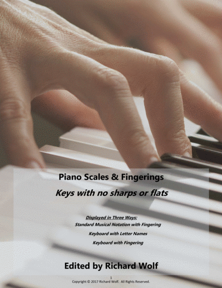 Piano Scales And Fingerings Keys With No Sharps Or Flats Sheet Music