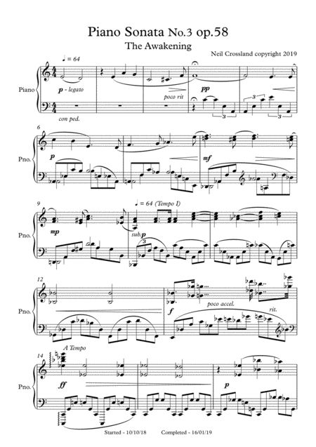 Piano Sonata No 3 Mvt 1 Op 58 Sheet Music