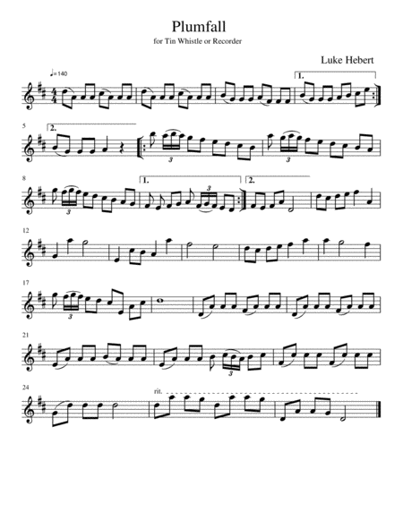 Plumfall Sheet Music