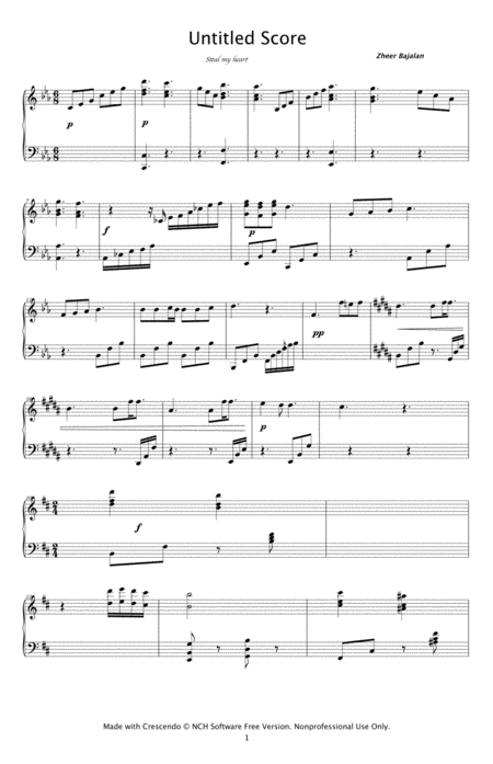 Free Sheet Music Poem Without Words