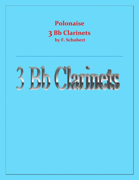 Free Sheet Music Polonaise F Schubert For 3 Bb Clarinets Intermediate