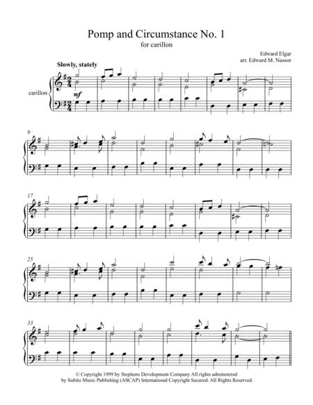 Pomp And Circumstance No 1 For Carillon Sheet Music