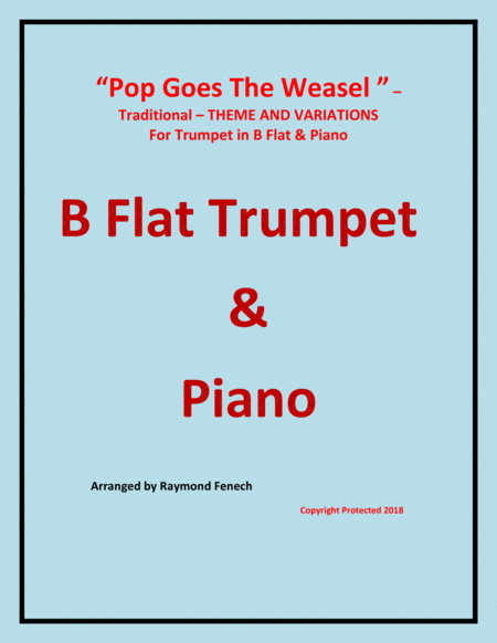 Pop Goes The Weasel Theme And Variations For B Flat Trumpet And Piano Sheet Music