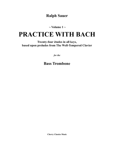 Practice With Bach For The Bass Trombone Sheet Music