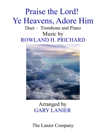 Praise The Lord Ye Heavens Adore Him Duet Trombone Piano With Score Part Sheet Music