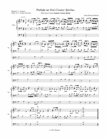 Prelude And Chorale On Veni Creator Spiritus Sheet Music