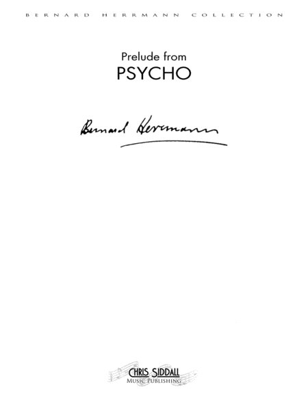 Free Sheet Music Prelude From Psycho