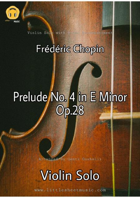 Prelude In E Minor Op 28 No 4 Violin Solo Sheet Music