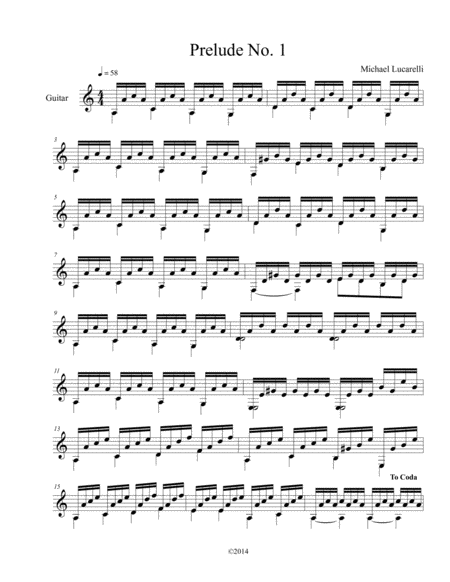 Free Sheet Music Prelude No 1