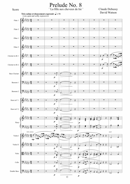 Free Sheet Music Prelude Nr 8 For Orchestra