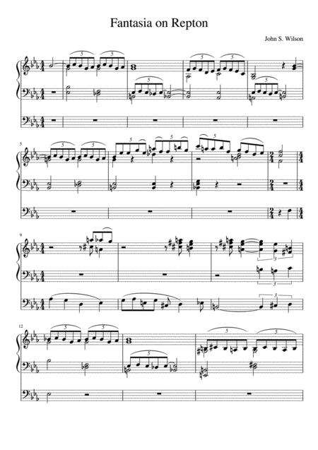 Free Sheet Music Prelude On Repton