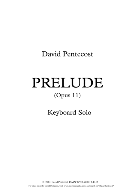 Free Sheet Music Prelude Op 11