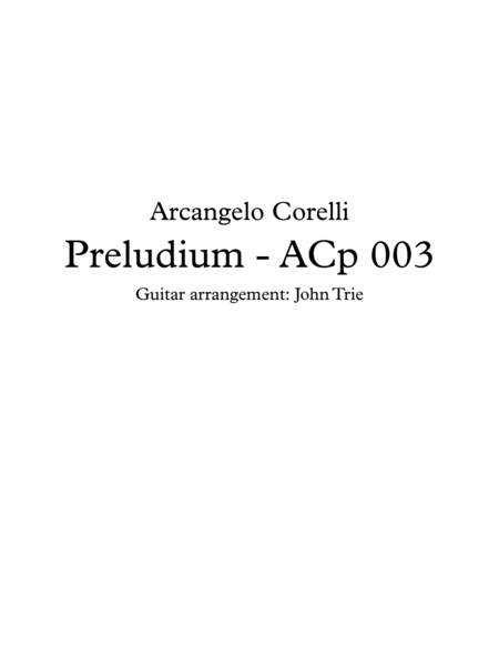 Preludium Acp003 Tab Sheet Music