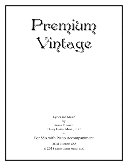 Free Sheet Music Premium Vintage Ssa Voicing