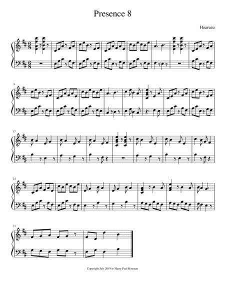 Free Sheet Music Presence 8 Piano