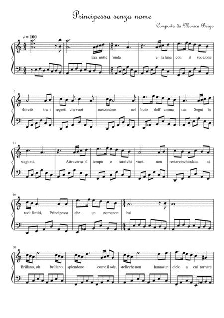 Free Sheet Music Princess Without Name