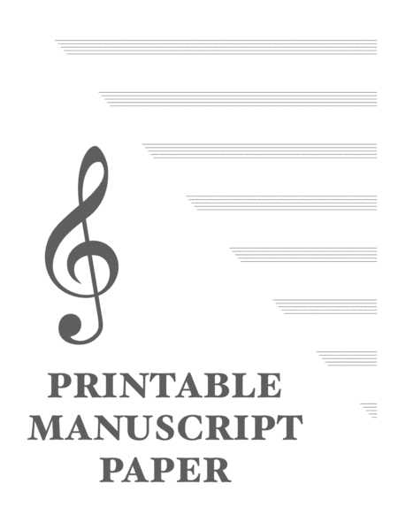 Printable Manuscript Paper 9 Per Page 50 Pages Sheet Music