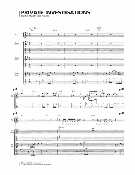 Free Sheet Music Private Investigations