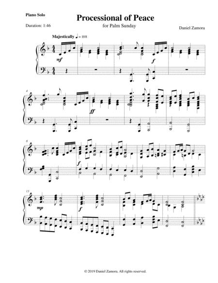 Free Sheet Music Processional Of Peace