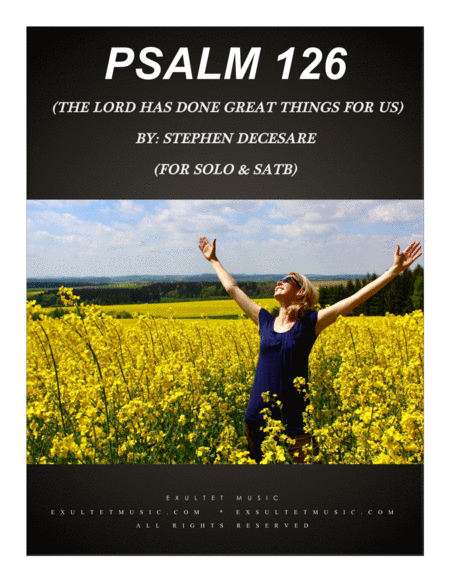 Psalm 126 For Solo Satb Sheet Music