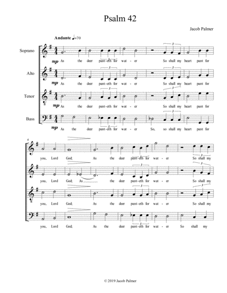 Psalm 42 Sheet Music