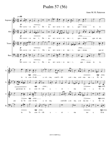 Free Sheet Music Psalm 57 56 1 Satb